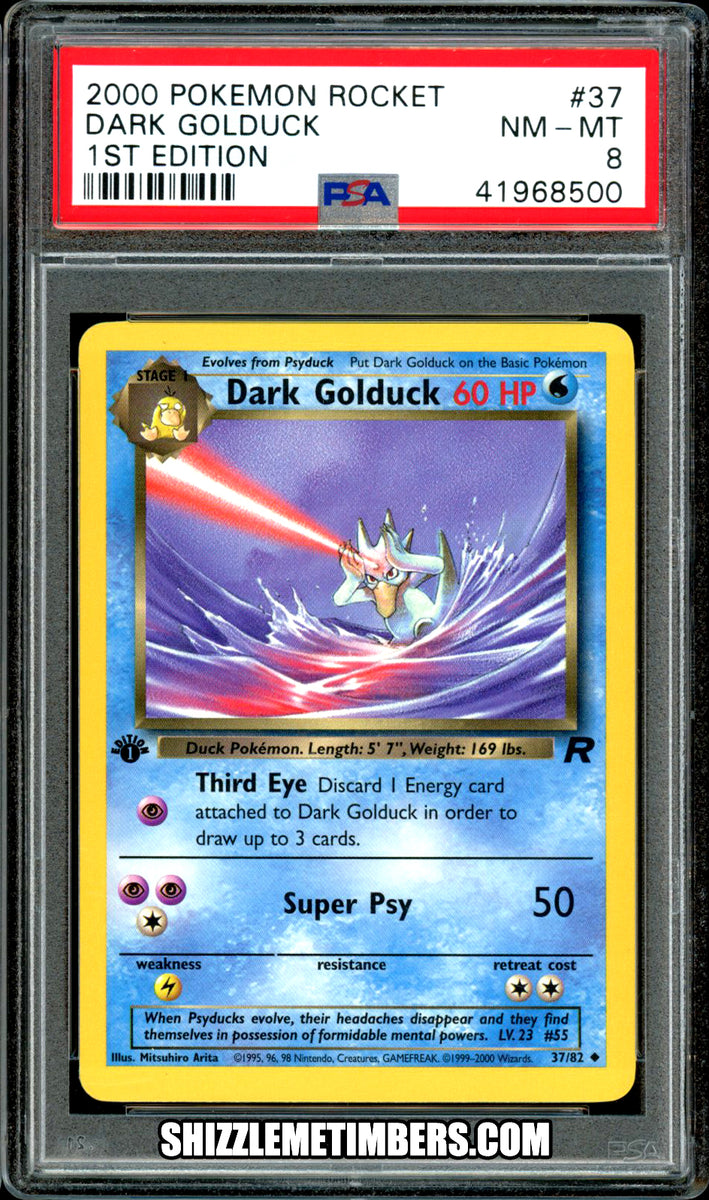 Dark Golduck 37/82 Pokemon 1st Edition Team Rocket - PSA 8