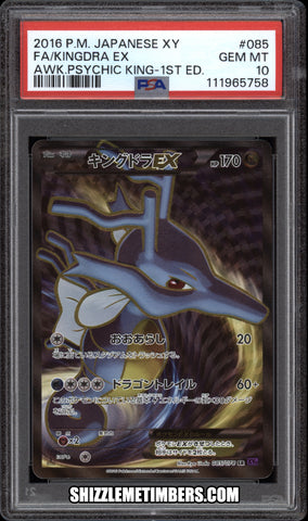 Kingdra EX 085/078 Full Art XY Japanese 1st Edition Psychic King - PSA 10