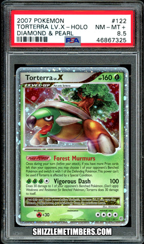 Torterra LV X 122/130 Holo Pokemon Diamond and Pearl - PSA 8.5