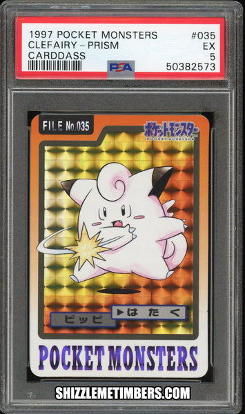 Clefairy 035 Prism Japanese Pokemon Vending Carddass Sugimori - PSA 5