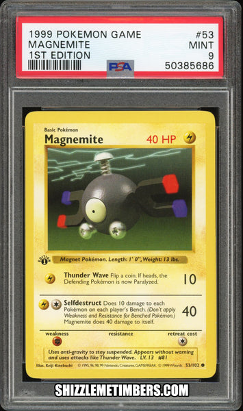 Magnetmite 53/102 1st Edition Shadowless Base Set - PSA 9