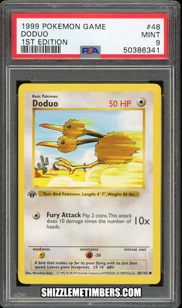 Doduo 48/102 1st Edition Shadowless Base Set - PSA 9