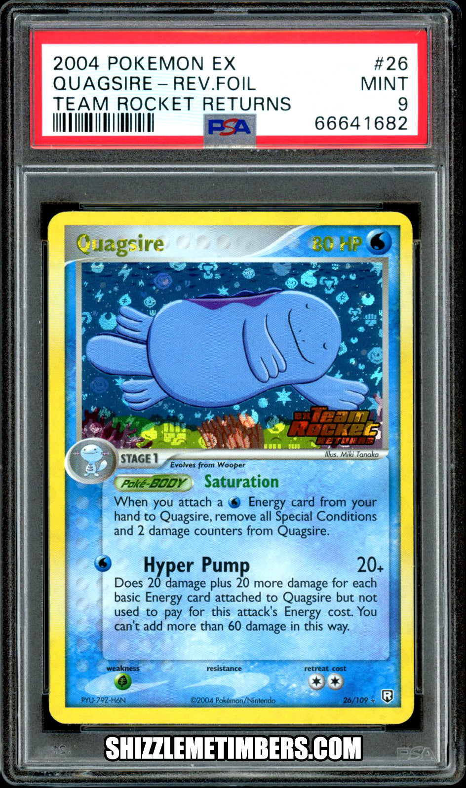 Quagsire 26/109 Reverse Holo EX Team Rocket Returns - PSA 9