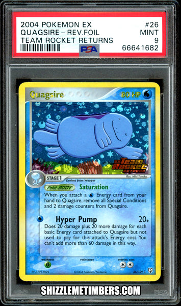 Quagsire 26/109 Reverse Holo EX Team Rocket Returns - PSA 9