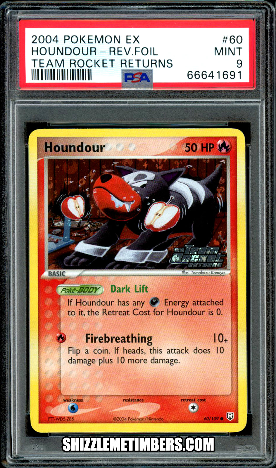 Houndour 60/109 Reverse Holo EX Team Rocket Returns - PSA 9