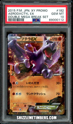 Aerodactyl EX 182/XY-P Black Star Promo Pack Japanese Double Mega Break - PSA 10