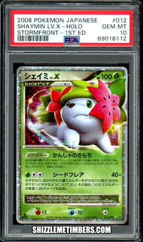 Shaymin LV. X 012/092 Japanese 1st Edition Stormfront - PSA 10