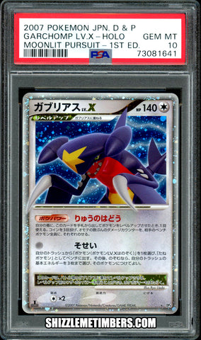 Garchomp LV. X Japanese 1st Edition Diamond Pearl Moonlit Pursuit - PSA 10