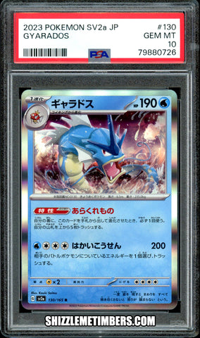 Gyarados 130/165 Non Holo Japanese SV2a 151 - PSA 10