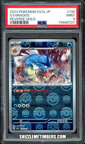 Gyarados 130/165 Reverse Holo Japanese SV2a 151 - PSA 9