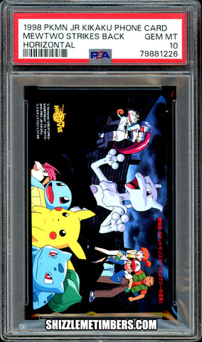 Mewtwo Phone Card Pokemon Japanese Movie Mewtwo Strikes Back H - PSA 10