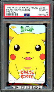 Pikachu Phone Card Pokemon Japanese Movie Vacation - PSA 10