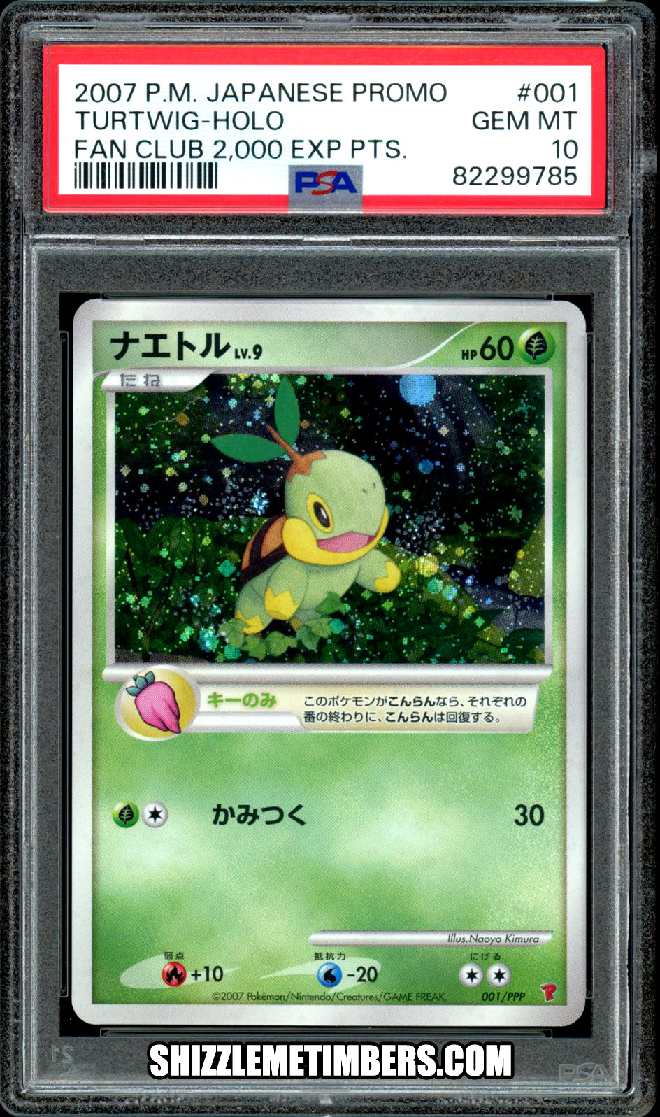 Turtwig 001/PPP Promo Japanese Fan Club 2000 EXP Points - PSA 10