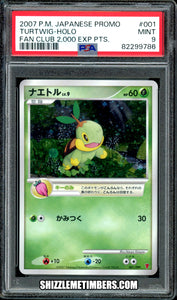 Turtwig 001/PPP Promo Japanese Fan Club 2000 EXP Points - PSA 9