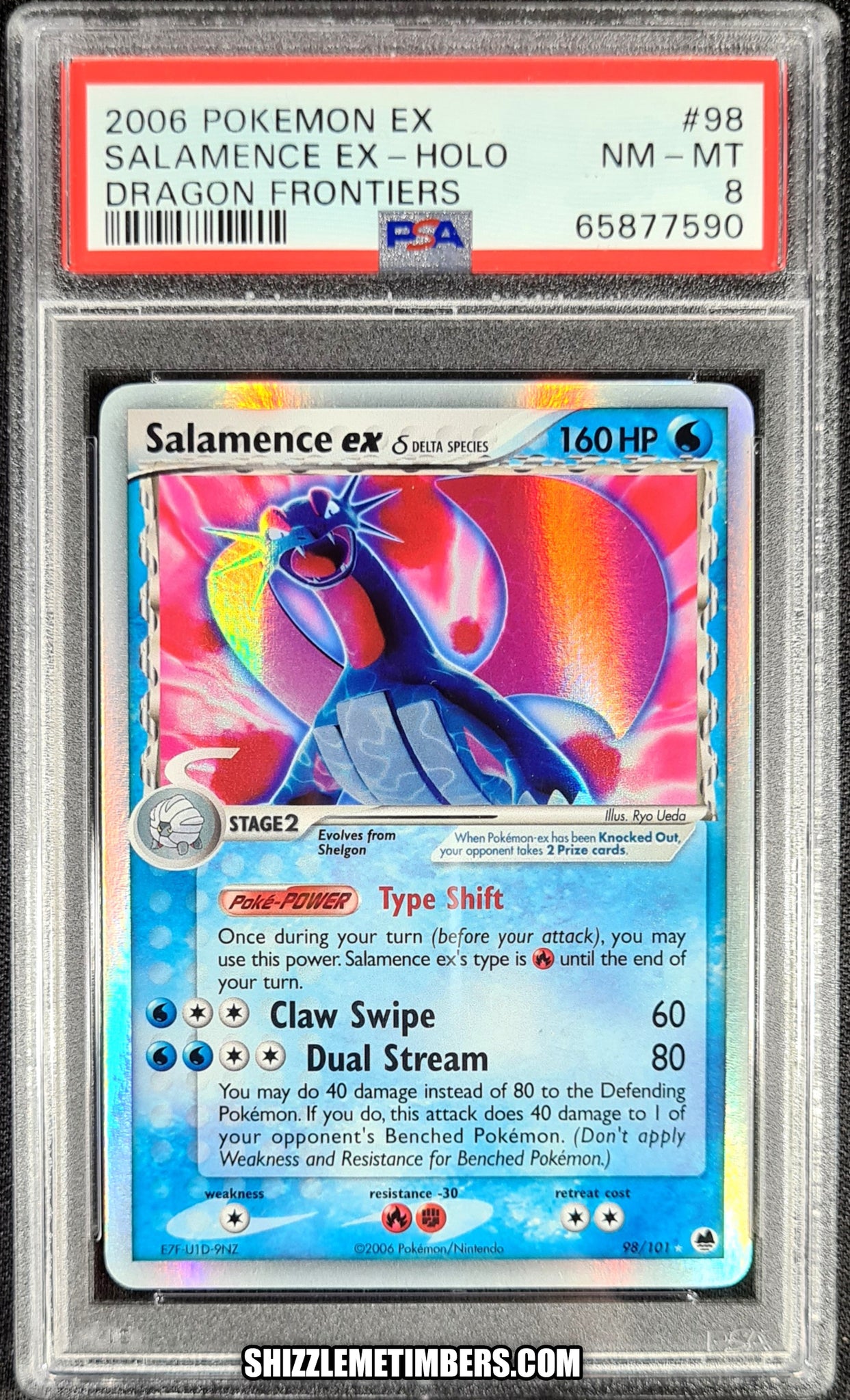 Salamence EX 98/101 Holo Pokemon EX Dragon Frontiers - PSA 8