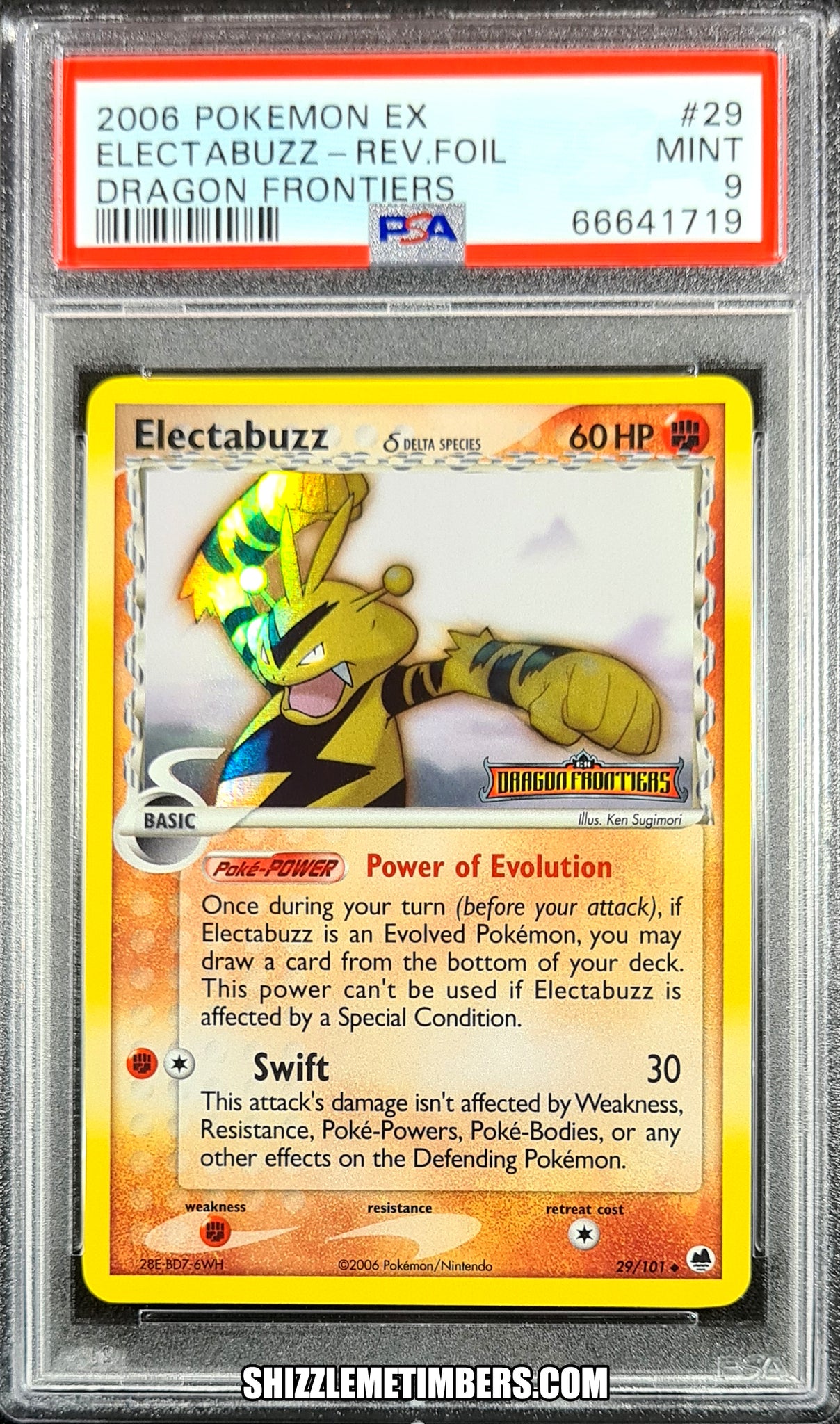 Electabuzz 29/101 Reverse Holo EX Dragon Frontiers - PSA 9