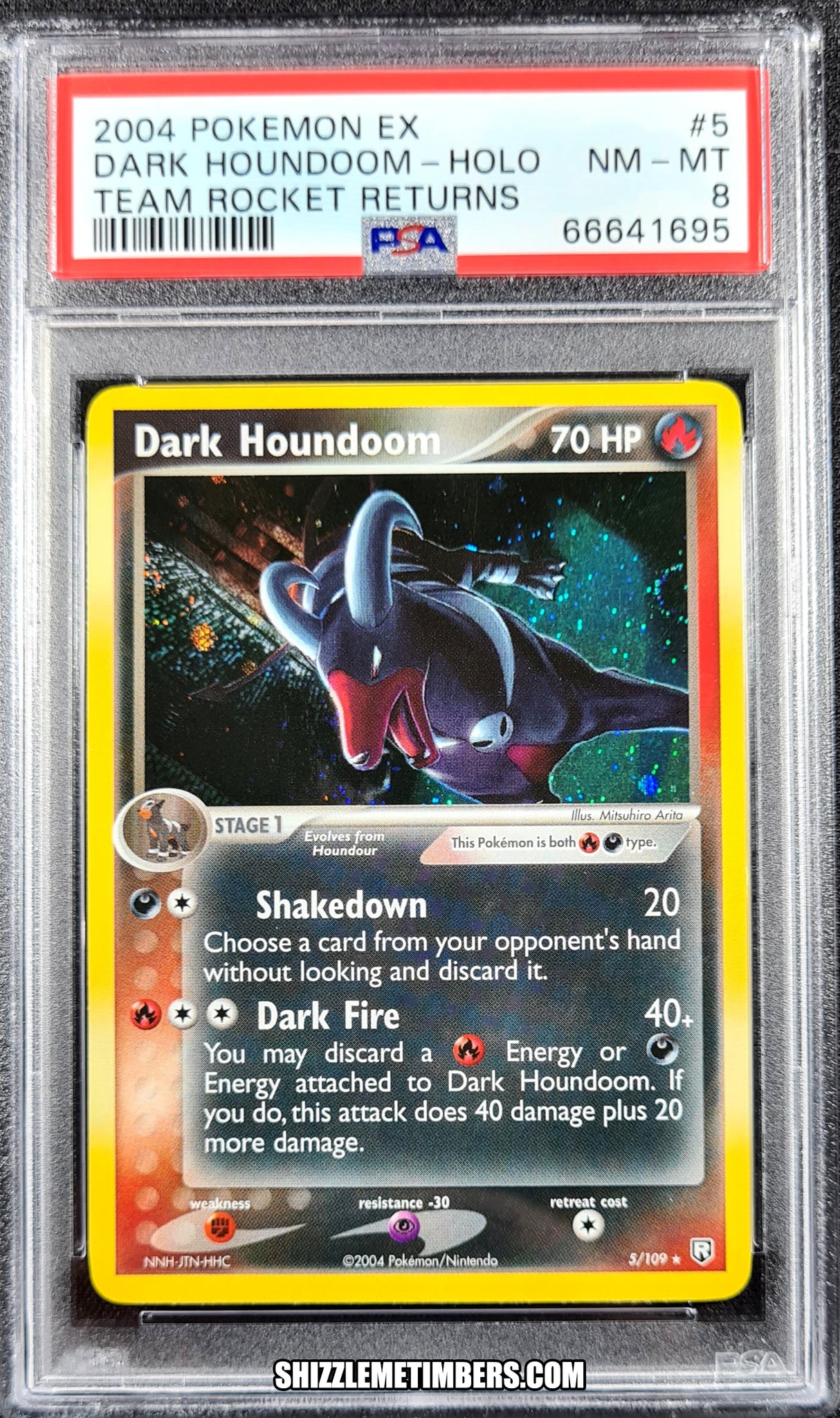 Dark Houndoom 5/109 Holo EX Team Rocket Returns - PSA 8