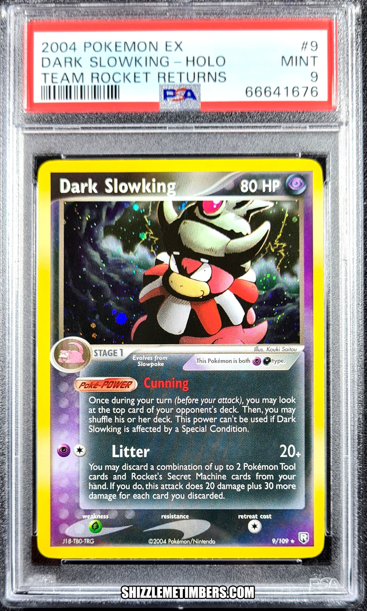 Dark Slowking 9/109 Holo EX Team Rocket Returns - PSA 9