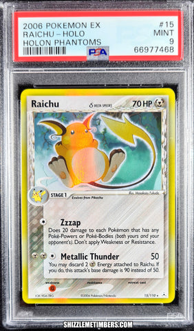 Raichu 15/110 Holo Pokemon EX Holon Phantoms - PSA 9