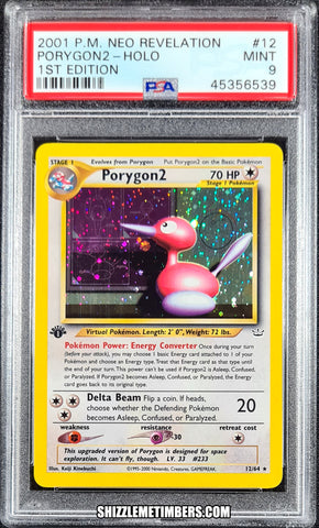 Porygon2 12/64 Holo Pokemon 1st Edition Neo Revelation - PSA 9