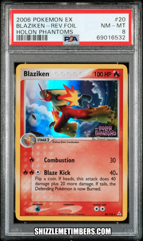 Blaziken 20/110 Reverse Holo Pokemon EX Holon Phantoms - PSA 8