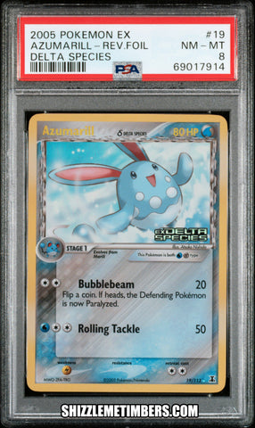 Azumarill 19/113 Reverse Holo Pokemon EX Delta Species - PSA 8