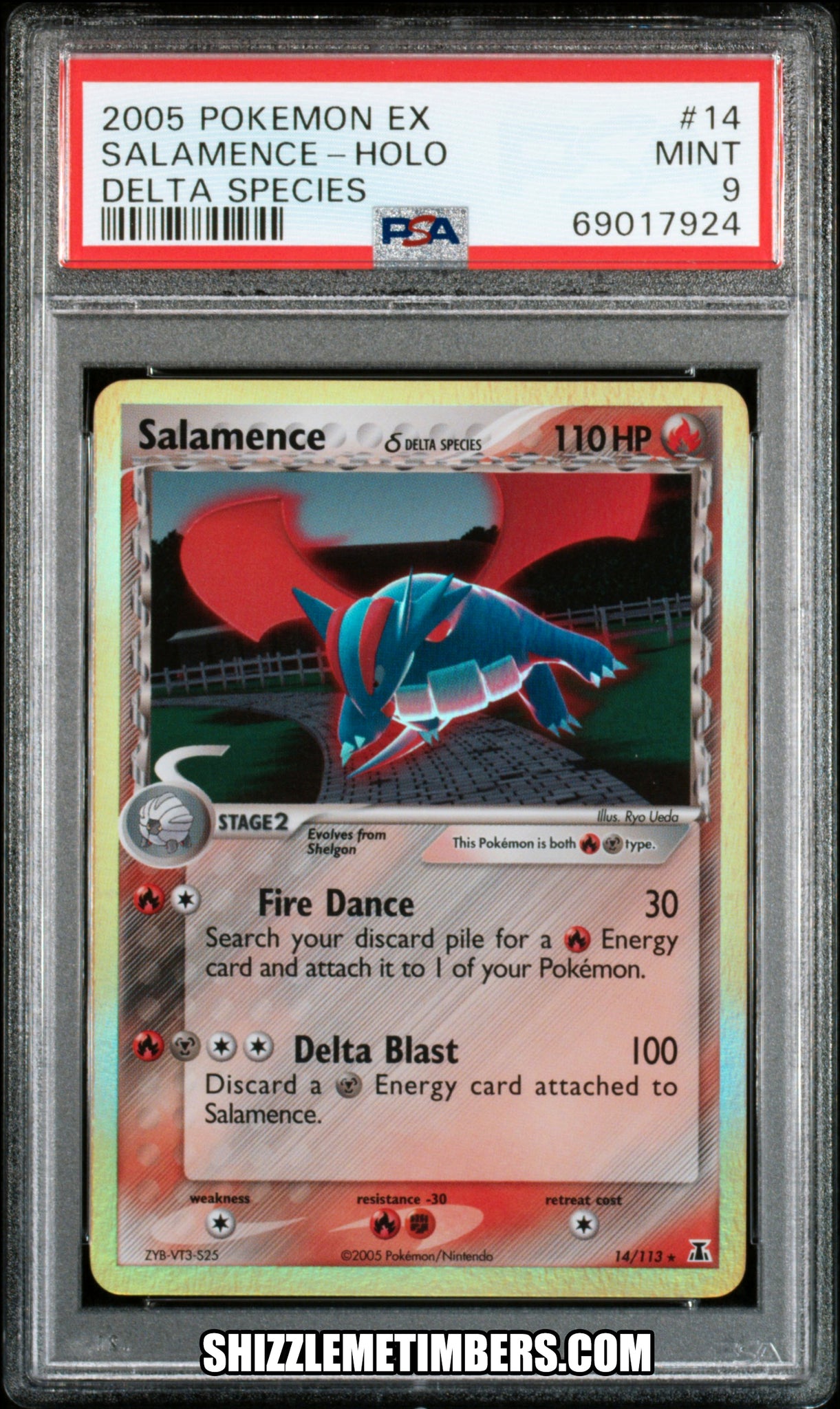 Salamence 14/113 Holo Pokemon EX Delta Species - PSA 9