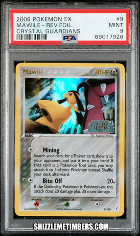 Mawile 9/100 Reverse Holo Pokemon EX Crystal Guardians - PSA 9