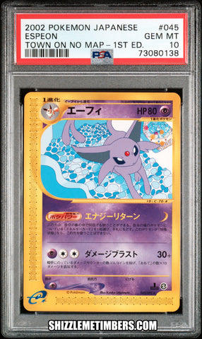 Espeon 045/092 Japanese 1st Edition Aquapolis Town Map - PSA 10