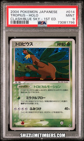 Tropius 014/082 Holo Japanese 1st Edition Clash Blue Sky - PSA 9