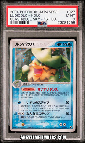 Ludicolo 027/082 Holo Japanese 1st Edition Clash Blue Sky - PSA 9